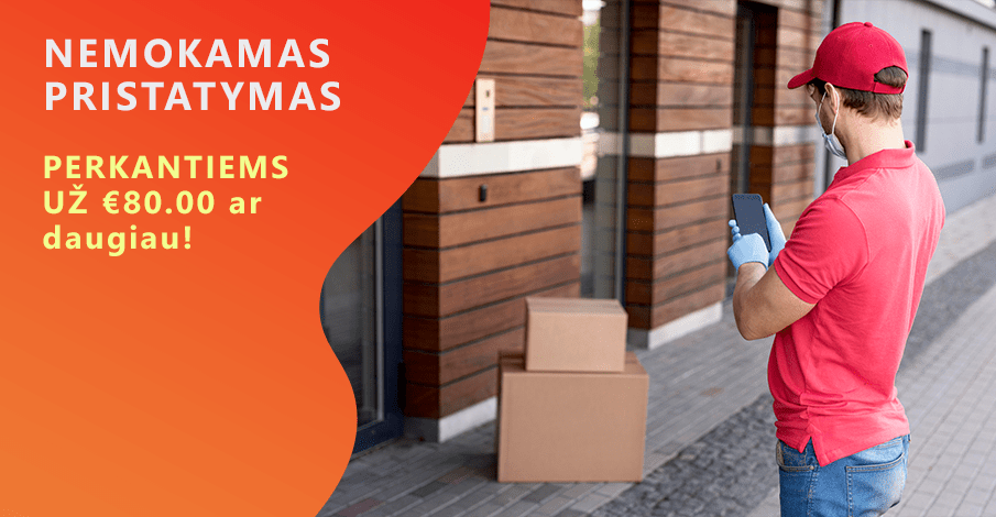 Nemokamas pristatymas nuo 80 EUR