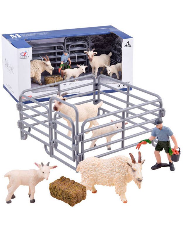 Set of pet figurines Goat Donkey ZA2988