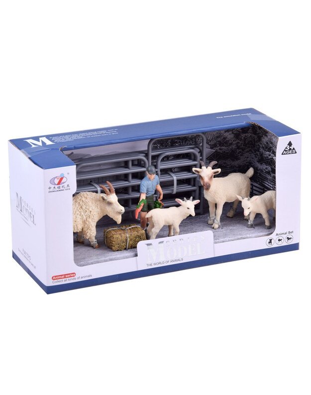Set of pet figurines Goat Donkey ZA2988
