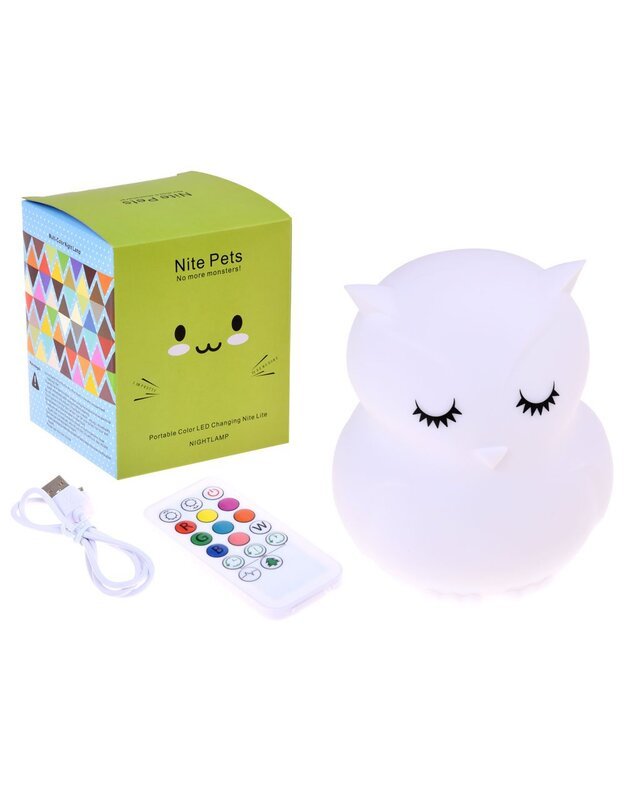 Owl Silicone LED bedside lamp + ZA3295 remote control