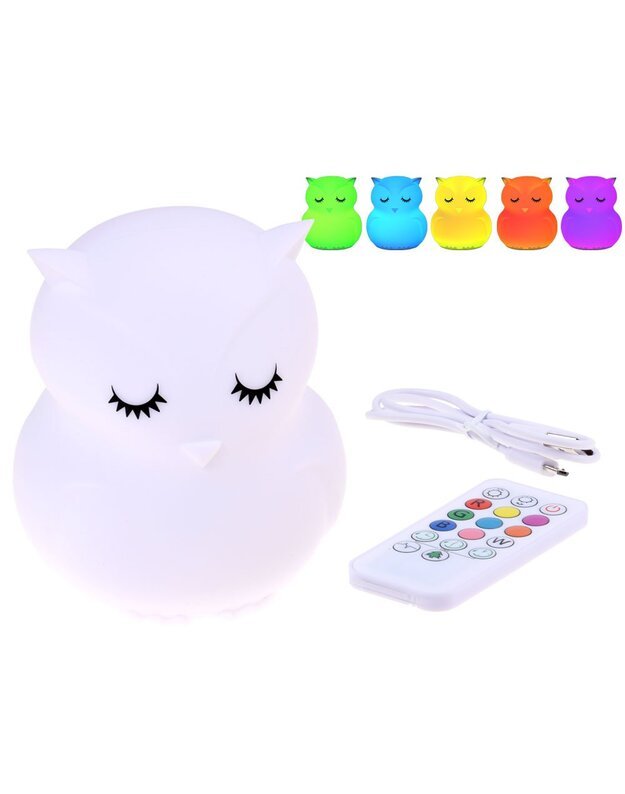 Owl Silicone LED bedside lamp + ZA3295 remote control