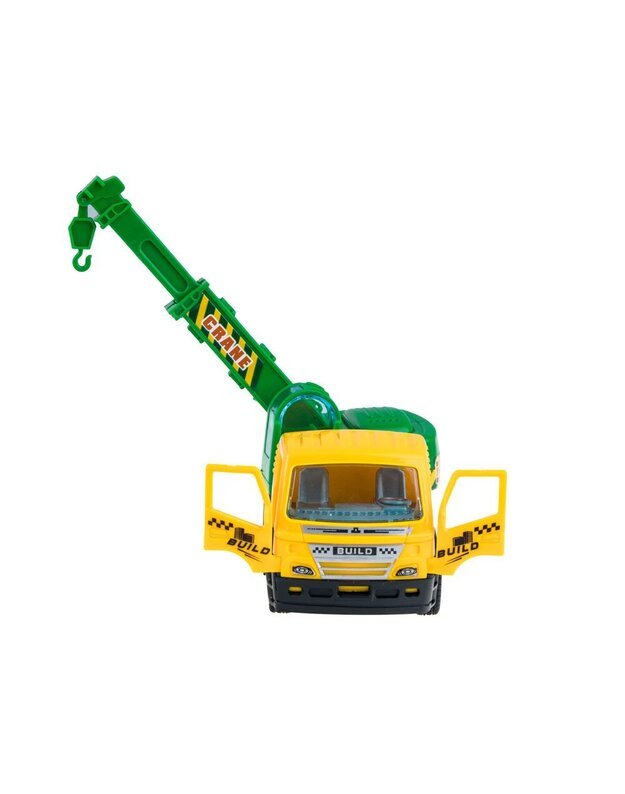 Set of autecked construction cars tipper crane ZA2103