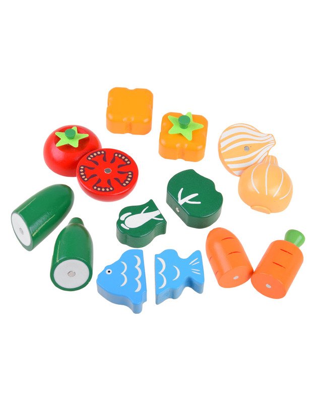 Wooden vegetables, fruits, magnetic box ZA4121