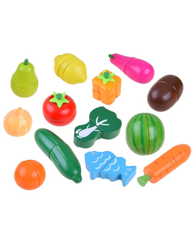 Wooden vegetables, fruits, magnetic box ZA4121