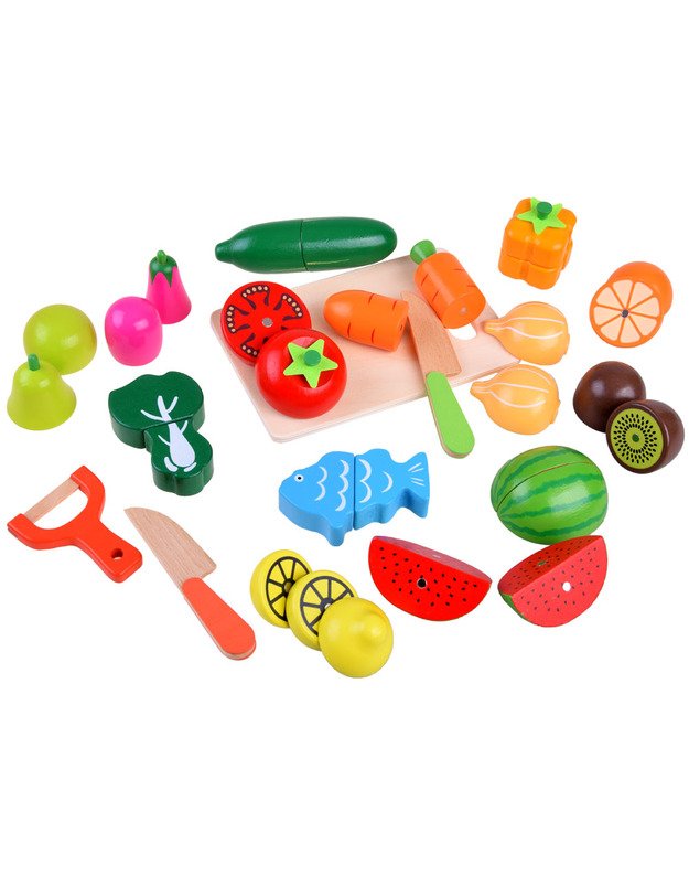 Wooden vegetables, fruits, magnetic box ZA4121