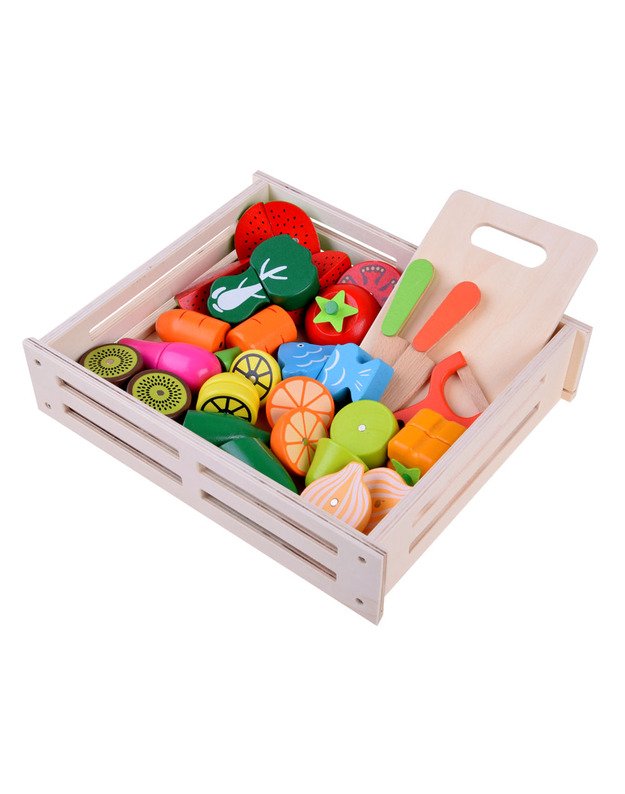 Wooden vegetables, fruits, magnetic box ZA4121