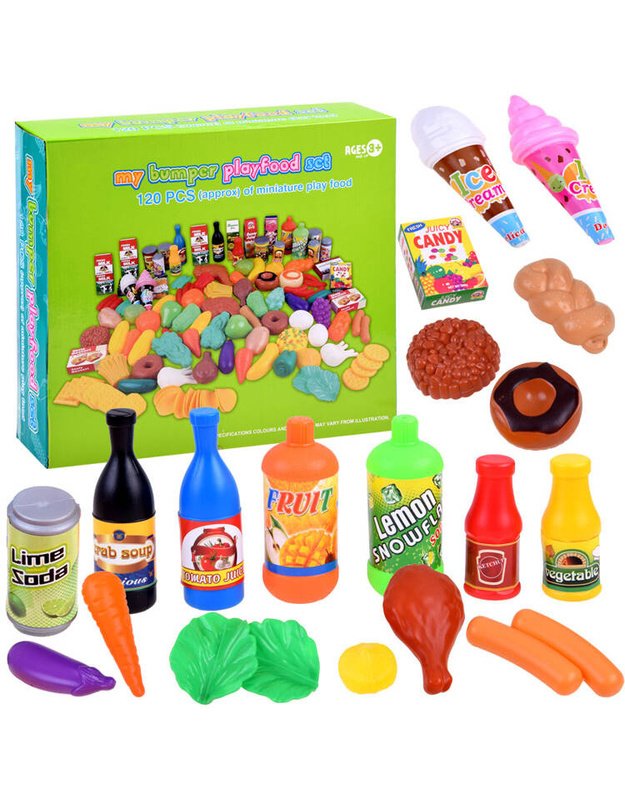 Food products to play Kitchen 120 pcs ZA3382
