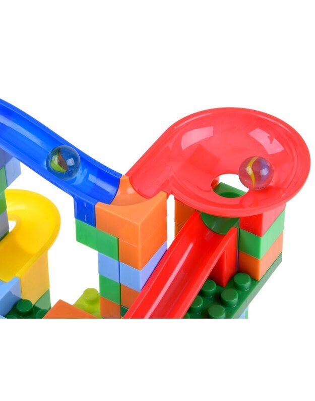 Colorful marble blocks track for balls 152ele ZA3228