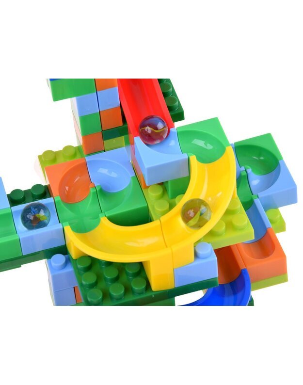 Colorful marble blocks track for balls 152ele ZA3228
