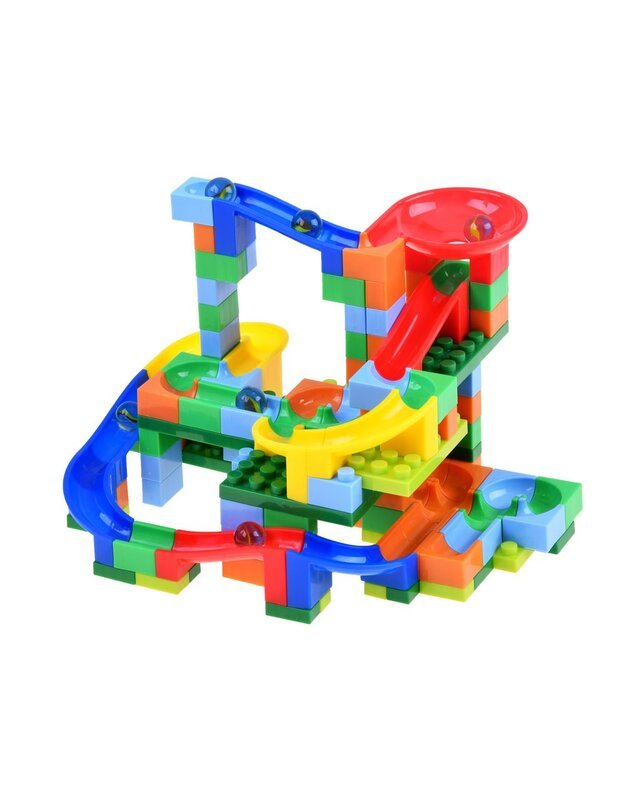 Colorful marble blocks track for balls 152ele ZA3228