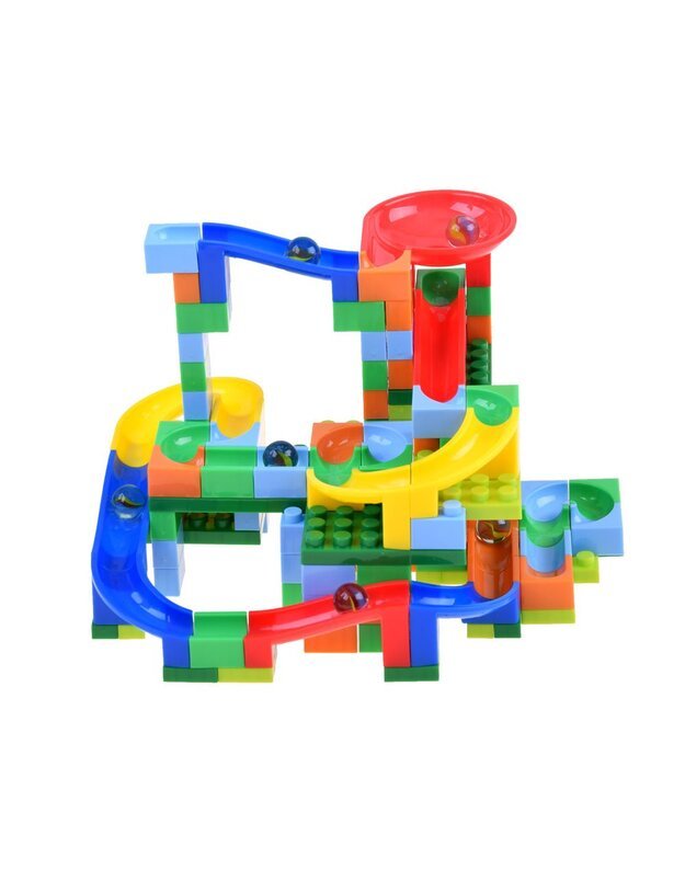 Colorful marble blocks track for balls 152ele ZA3228