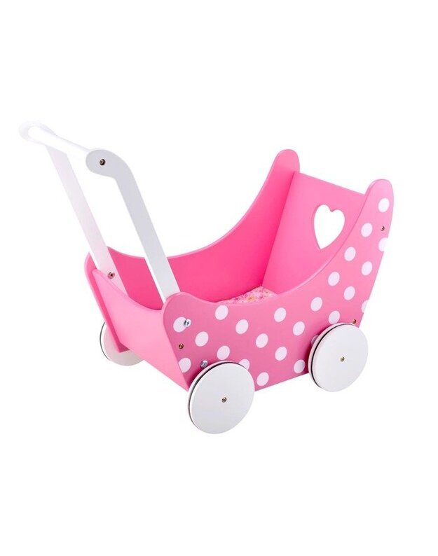 Wooden TROLLEY for dolls retro pusher ZA2250