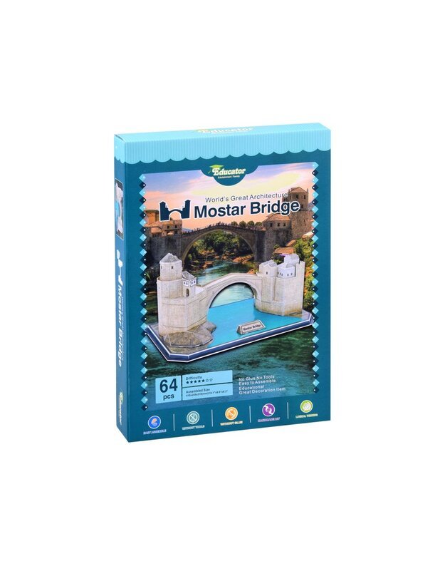  3D Puzzle Old Bridge in Mostar 64 pieces ZA2900