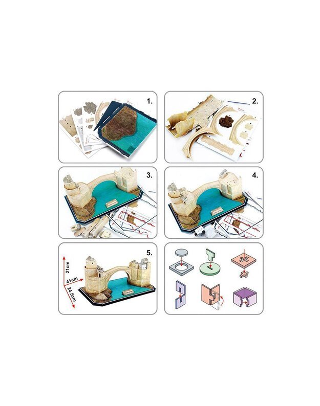  3D Puzzle Old Bridge in Mostar 64 pieces ZA2900