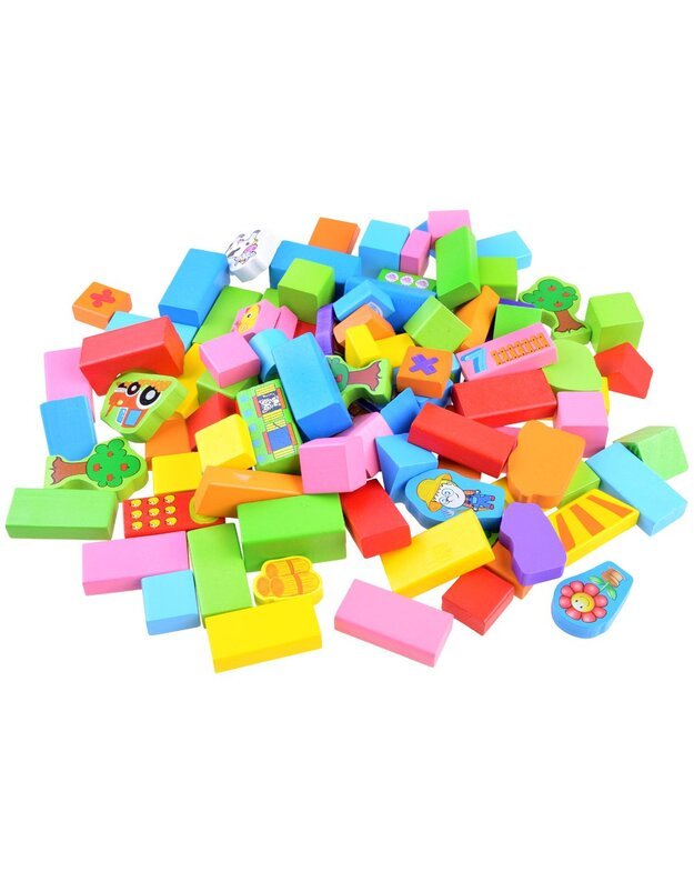 Colorful Wooden blocks sorter farm 100e ZA3565