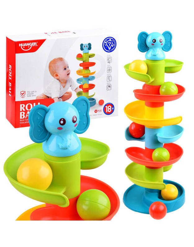 Track Slide Pyramid Elephant with balls ZA3805