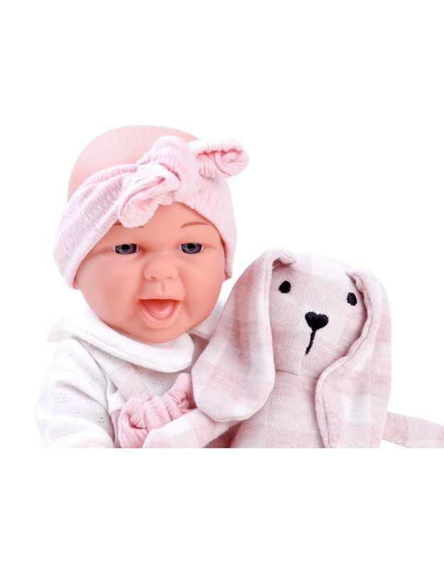 Žavi lėlė BOBAS su pliušiniu zuikučiu