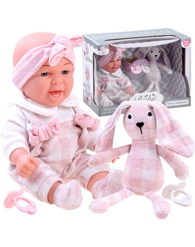 Žavi lėlė BOBAS su pliušiniu zuikučiu