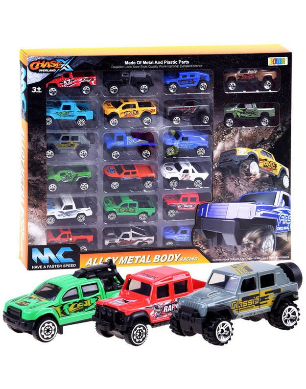 Metalinių automobilių komplektas 20 vnt.