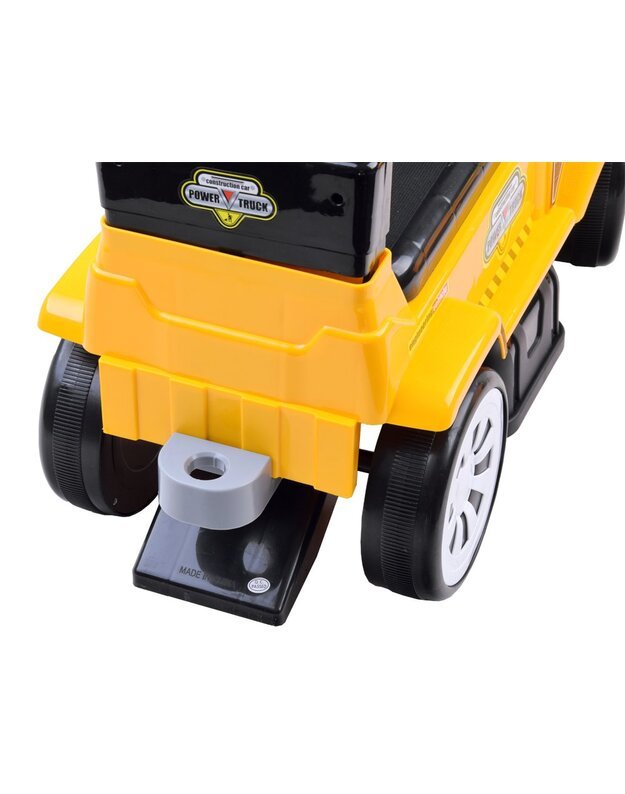 Paspiriama mašinėlė Traktorius su priekaba - geltonas