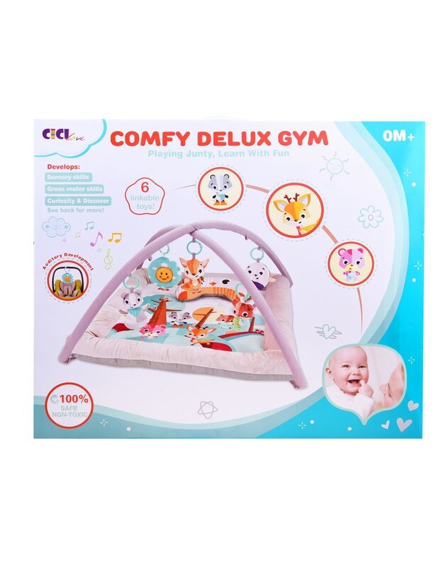 Nuostabus kilimėlis kūdikiams su žaisliukais