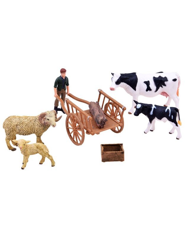Karvių ir avių figūrėlių rinkinys (C)