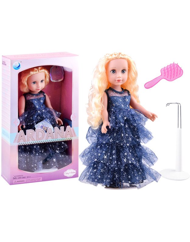 Lėlė Ariana su progine suknele ir bateliais