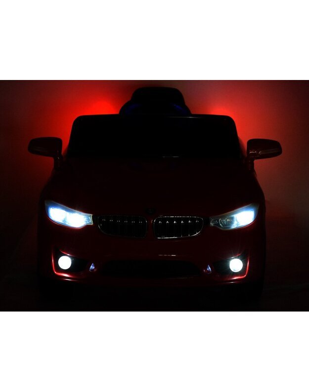 BMW elektromobilis + automobilio rakteliai + nuotolinio valdymo pultelis - raudonas