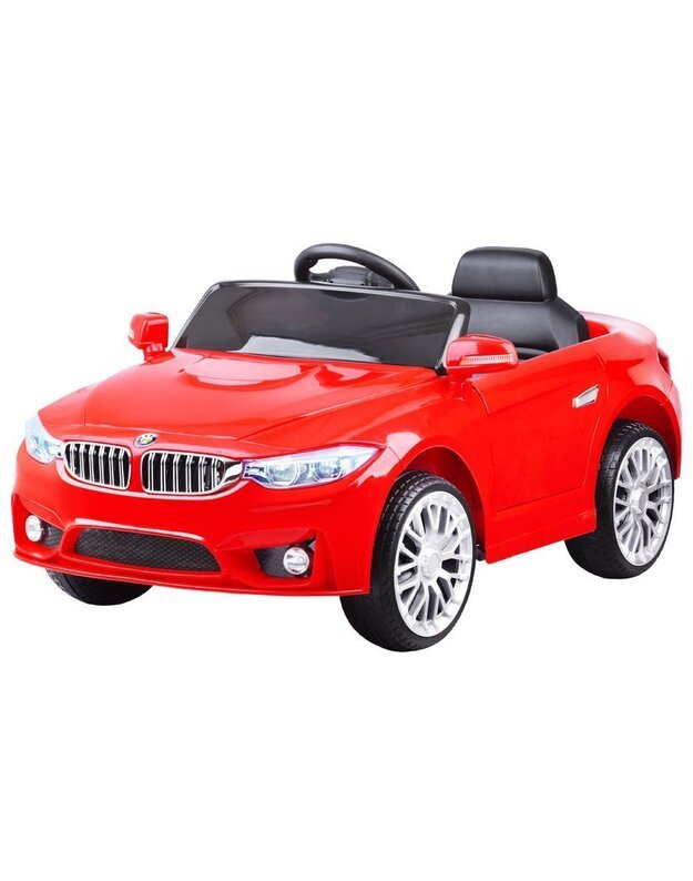BMW elektromobilis + automobilio rakteliai + nuotolinio valdymo pultelis - raudonas