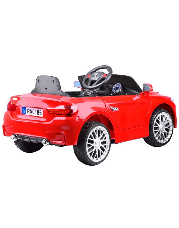 BMW elektromobilis + automobilio rakteliai + nuotolinio valdymo pultelis - raudonas