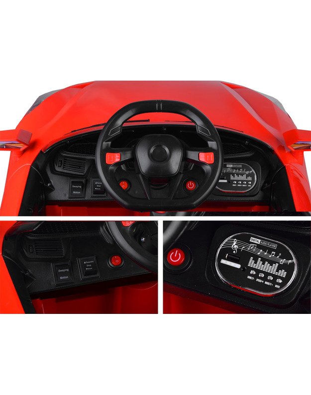 Elektromobilis kabrioletas - oranžinis