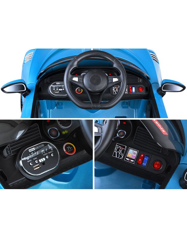 Kabrioletas su siūbavimo funkcija + nuotolinis valdymo pultas - baltas