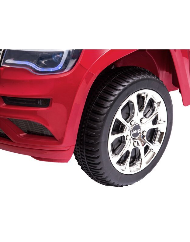 Vaikiškas elektromobilis JEEP - raudonas lakas