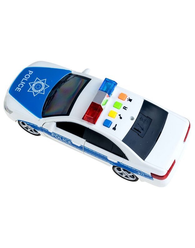 Policijos automobilis su garso ir šviesos efektais