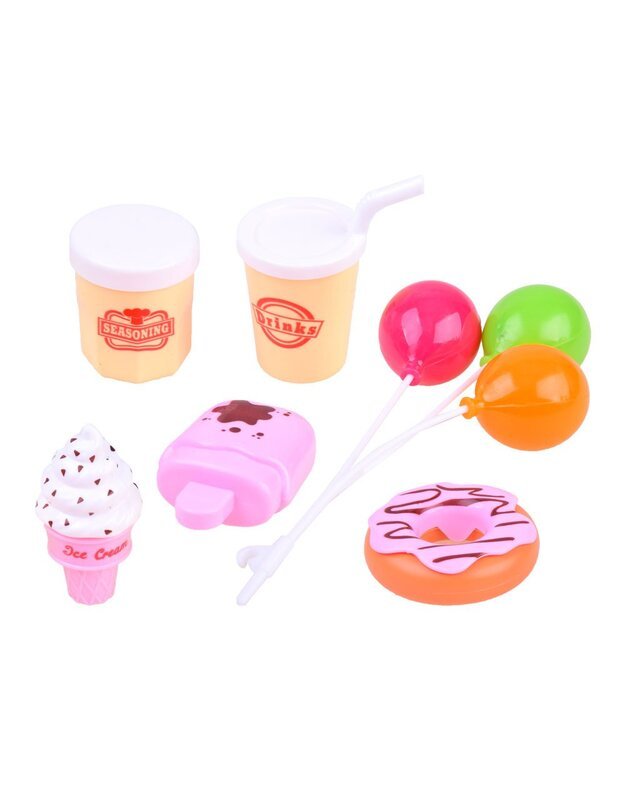 Lėlė kūdikis su supamu arkliuku ir priedais