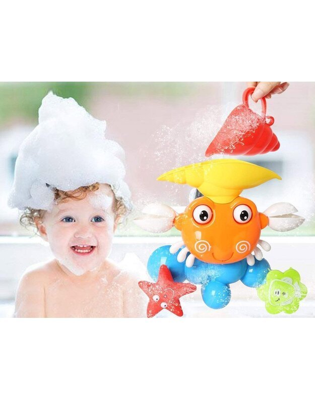 Spalvingas krabas - vonios žaislas