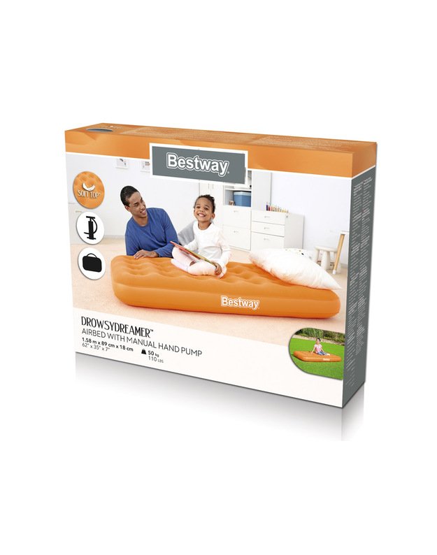 Bestway vaikiškas pripučiamas čiužinys 158cm - oranžinės spalvos