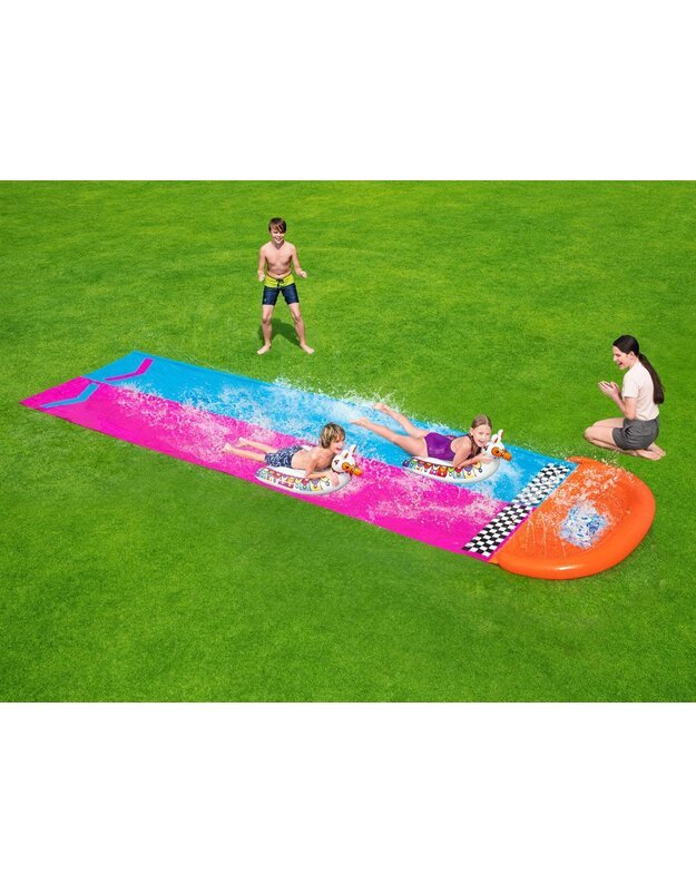 Bestway dviguba čiuožykla 488cm su pripučiamomis lamomis 