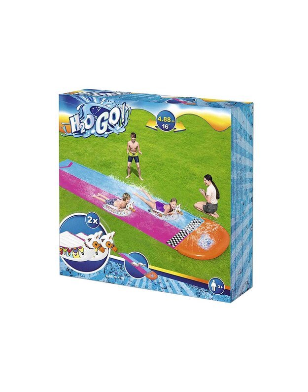 Bestway dviguba čiuožykla 488cm su pripučiamomis lamomis 