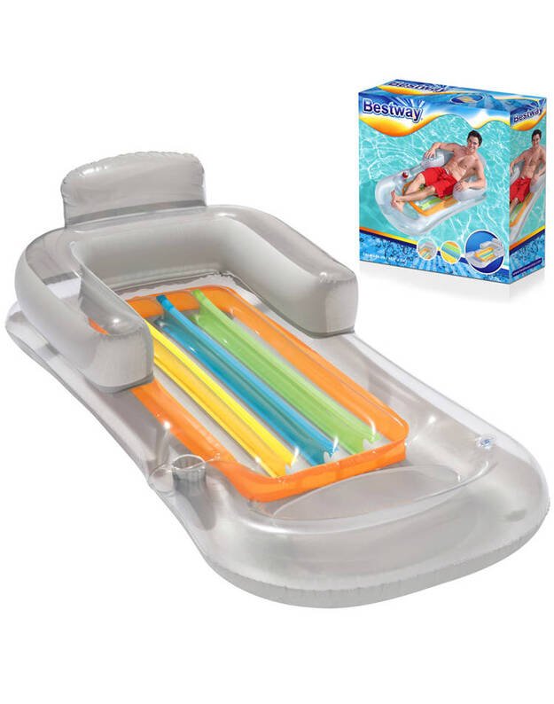 Bestway čiužinys su pripučiamu atlošu - sidabrinis