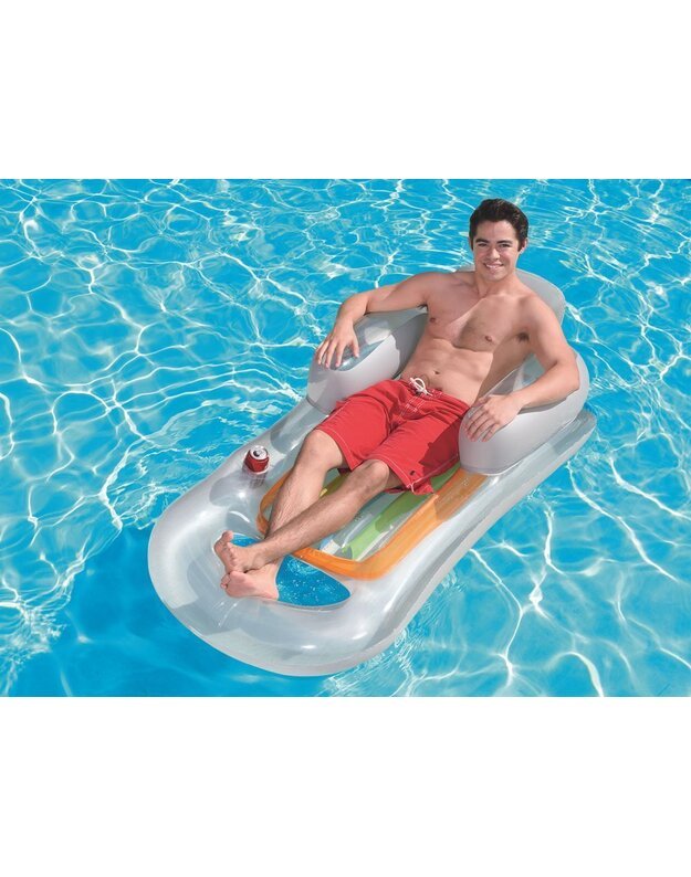 Bestway čiužinys su pripučiamu atlošu - sidabrinis