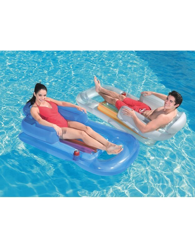 Bestway čiužinys su pripučiamu atlošu - sidabrinis