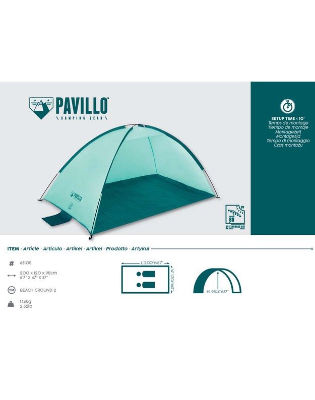 Bestway paplūdimio palapinė  UPF 80 