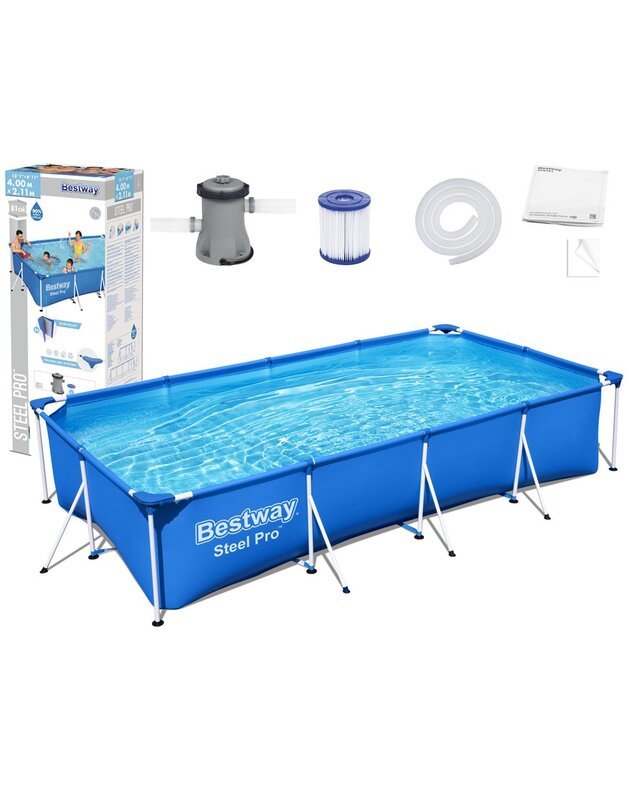 Karkasinis baseinas Bestway Rack pool 400x211cm