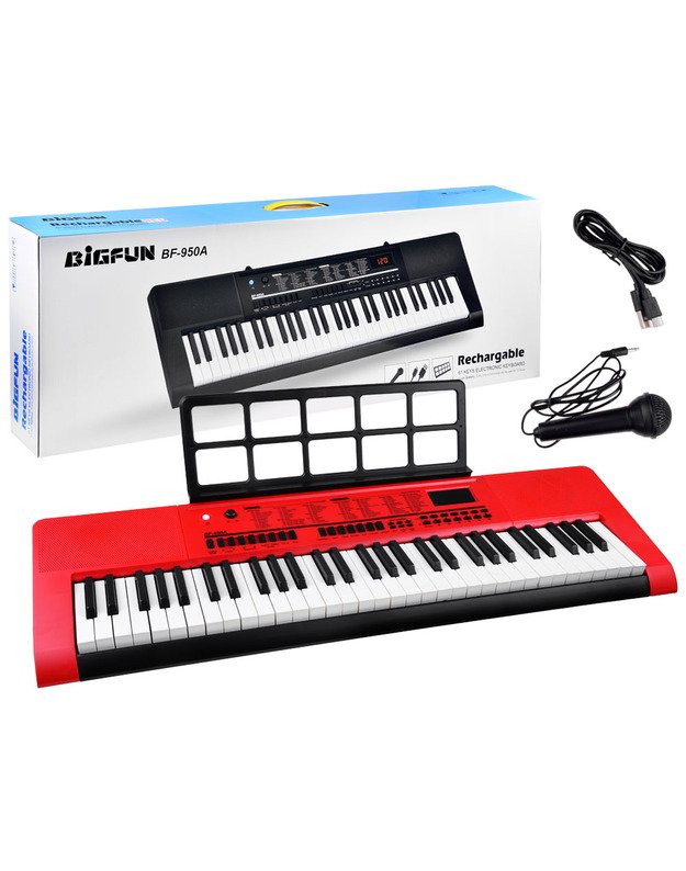 Vaikiškas pianinas su 61 klavišu + mikrofonas