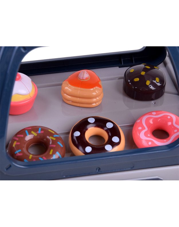 Kavos kavinė - kavos aparatas su kasos aparatu bei vitrina