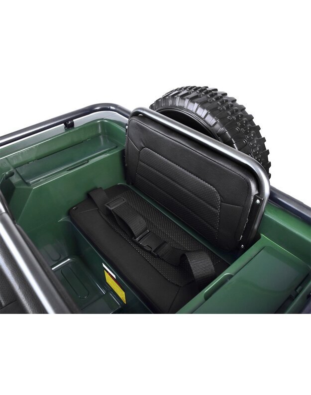 JEEP trivietis elektromobilis + nuotolinis valdymo pultas - šviesiai žalias