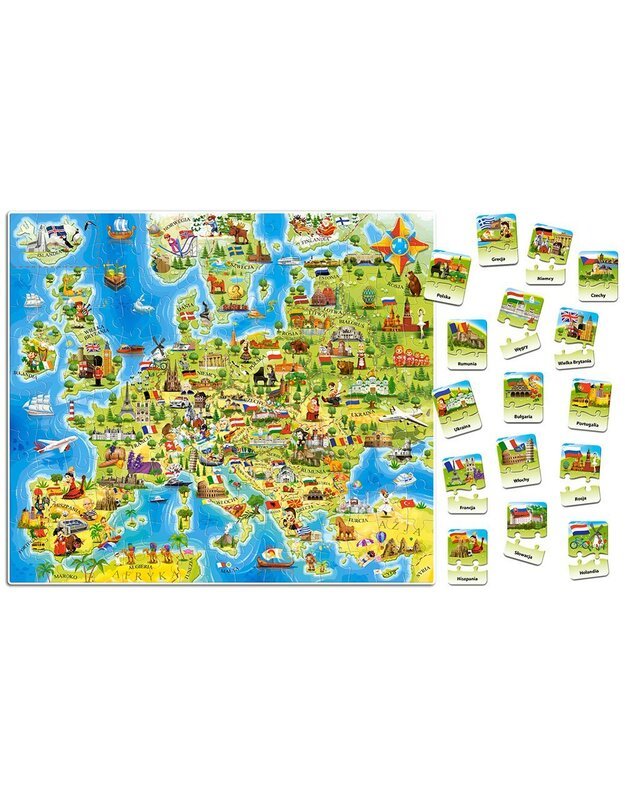 Castorland Puzzle Europe Map 180 ele Quiz CA0036