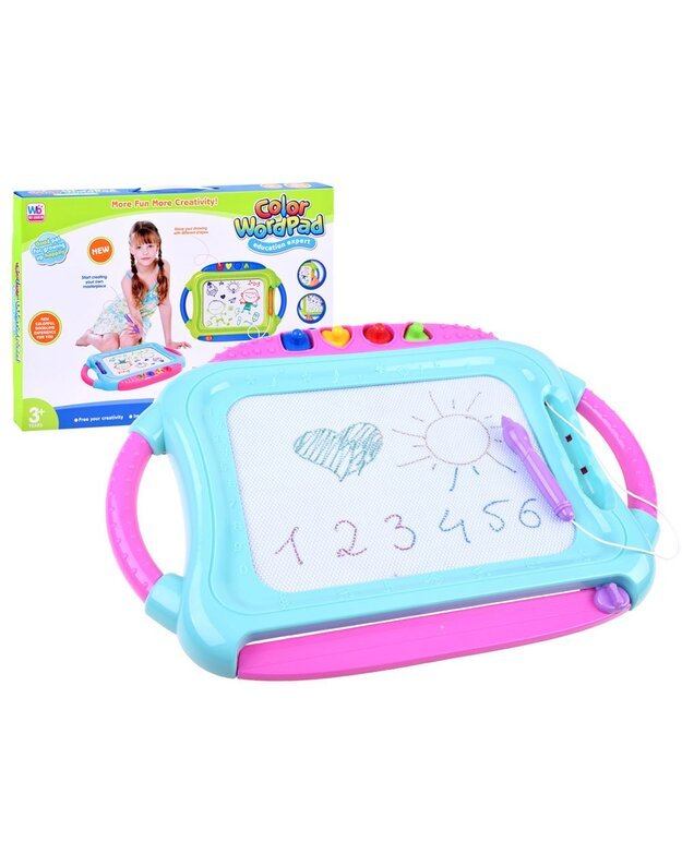 Piešimo lenta su rašikliu + antspaudai - rožinė