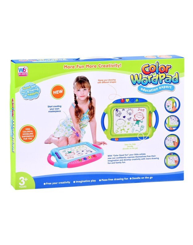 Piešimo lenta su rašikliu + antspaudai - rožinė